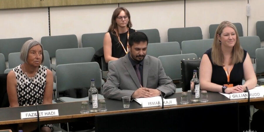 Senior lecturer Gillian Rudd in Houses of Parliament 