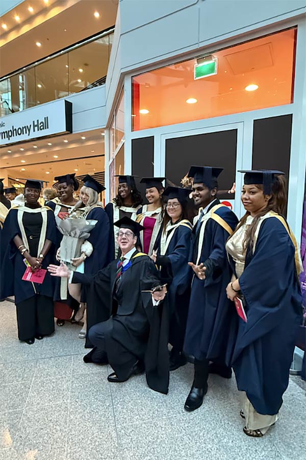 Students and lecturer at Graduation 2024