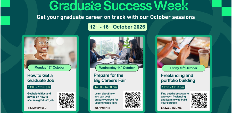 Details of the upcoming events for Graduate Success Week