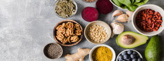A selection of healthy eating options on a table