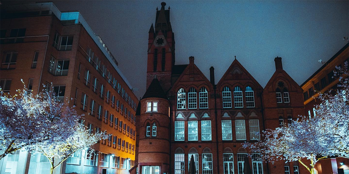 IKON gallery at night.