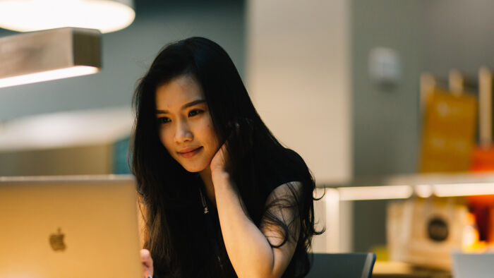 Student on laptop