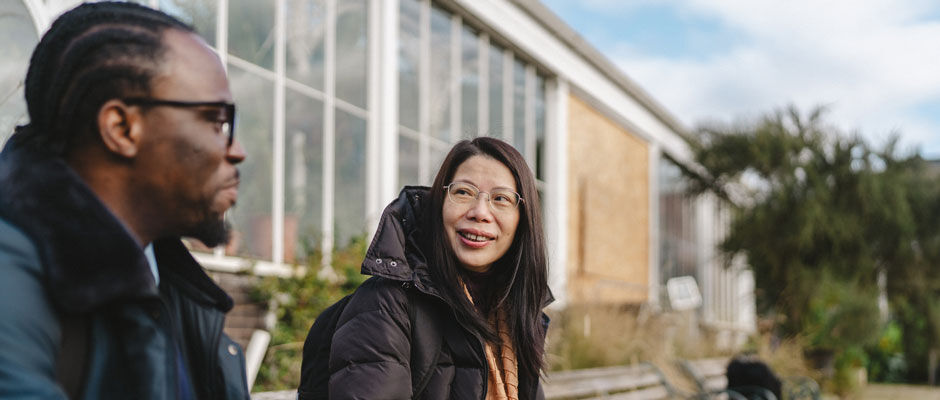 International students spending time at the Birmingham Botanical Gardens