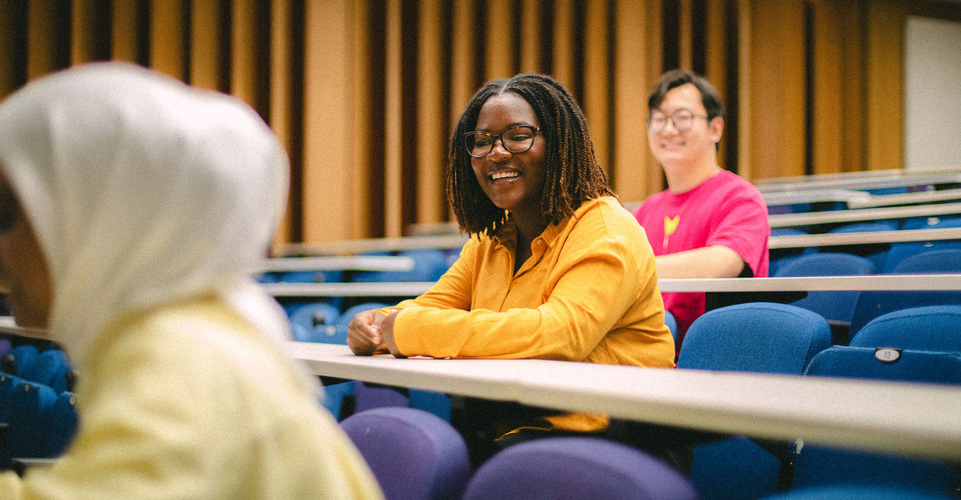 Students in a lecture theatre