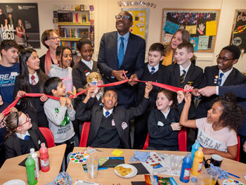 Lenny Henry IntoUniversity Sir Lenny launches IntoUniversity centre