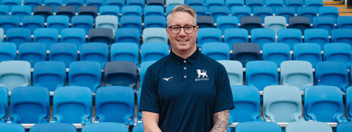 Kevin Braybrook with blue seats