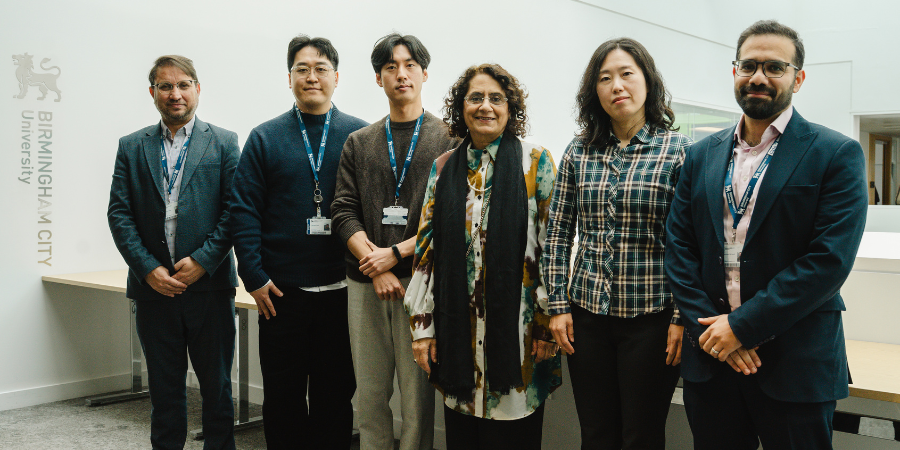 L-R Dr Muhammad Afzal, Dr Yeunsoo Park, Dr Chulwoong Park, Professor Hanifa Shah, Dr Kyounghee Cho, Dr Mohammad Mayouf
