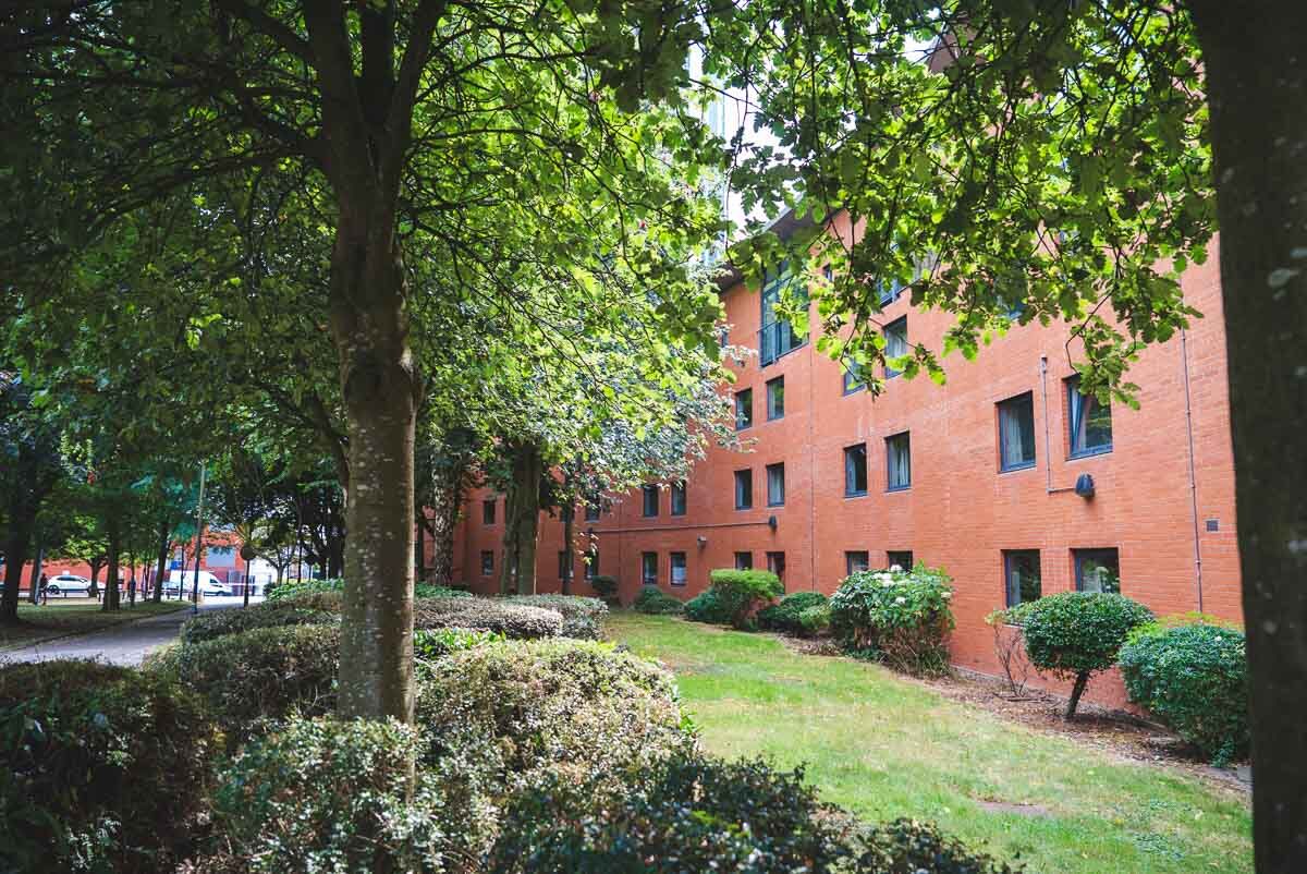 Lakeside student accommodation exterior