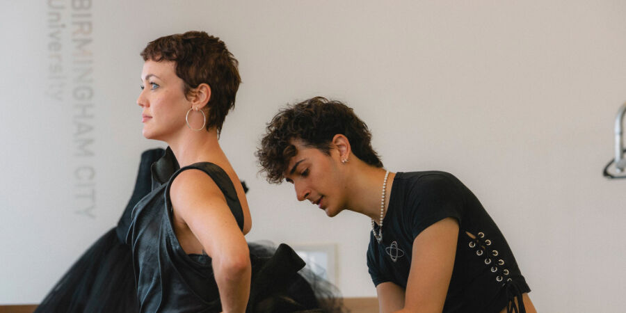 Strictly Come Dancing Pro Lauren Oakley and Fashion Design student Rohan Scott