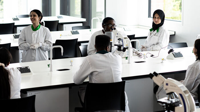 Lab with people in