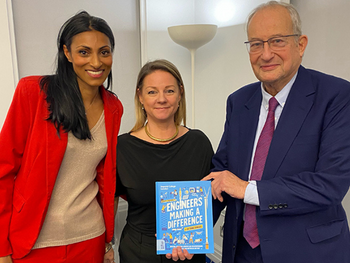 Pictured (left to right): Dr Shini Somara, Professor Lynsey Melville and Lord Sainsbury, founder of the Gatsby Charity Foundation. Pictured (left to right): Dr Shini Somara, Professor Lynsey Melville and Lord Sainsbury, founder of the Gatsby Charity Foundation.