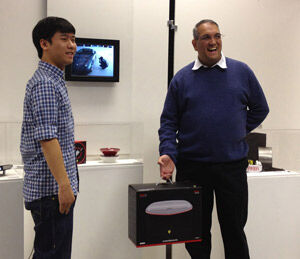 Nai Shuan Tseng, MA Product Design student, and Michael Kirkham, Director at Logic3