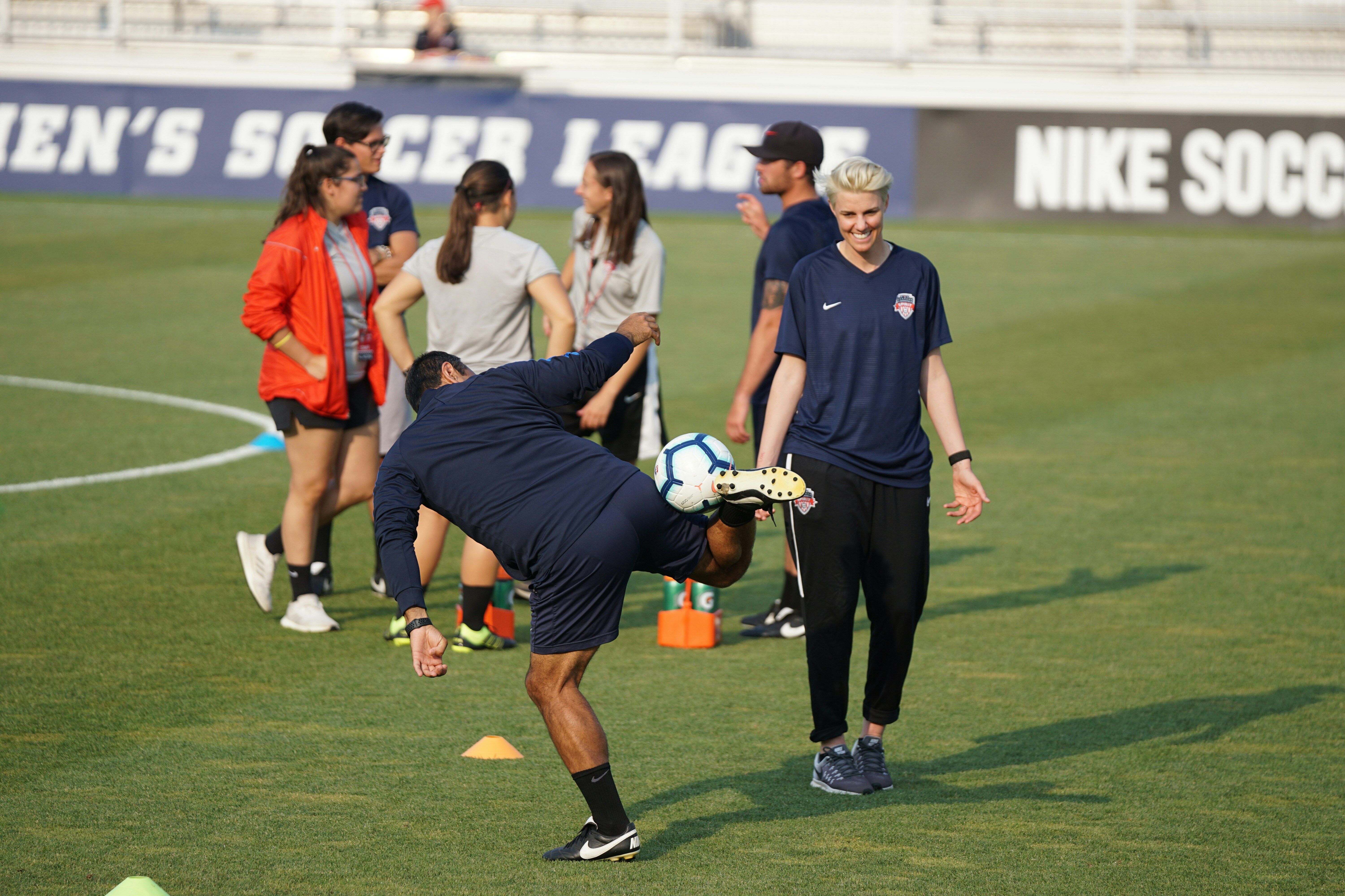 Women playing football