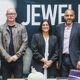 Rebecca Skeels (Course Director, BA Jewellery and Objects), Lee Lapthorne (Head of College Jewellery, Fashion and Textiles), Shabana Mahmood MP, Vice- Chancellor David Mba and Toby Williams