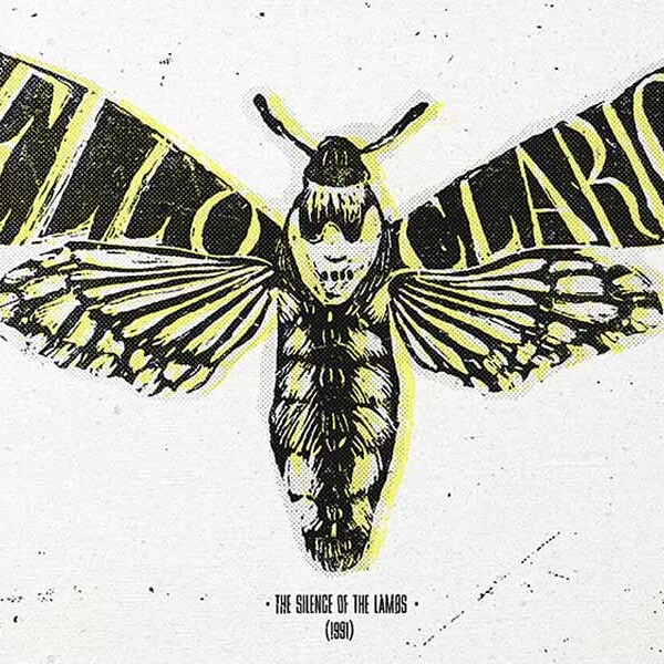 Graphic design student work - Silence of the Lambs moth artwork