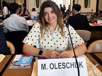 Melisa Oleschuk at the UN Graduate Study Programme