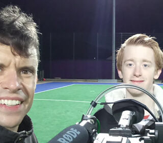 Image of students, filming for BBC Community Sports Awards - Feb 2018