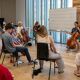 Natalie Haas leading the cello workshop at RBC