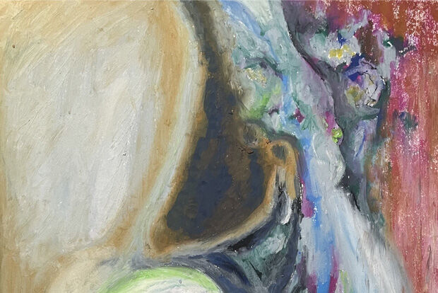 Abstract image of amorphous colours