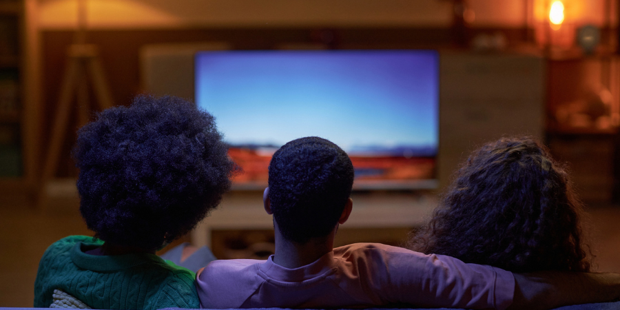 People watching TV