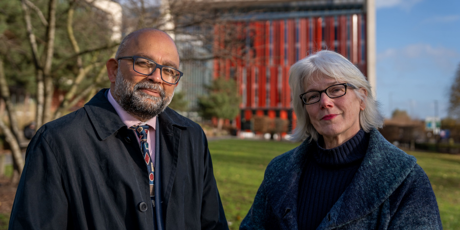 Jaldeep Kawela (L) and Professor Diane Kemp (R)