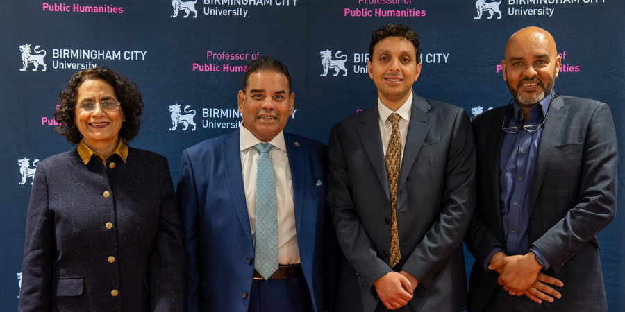 L-R: Professor Hanifa Shah, Khalid Mahmood, Professor Islam Issa, Professor David Mba