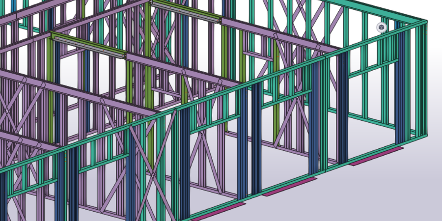 Tekla environment with residential model and macros