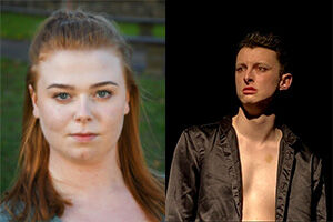 Montage of actors Georgina Arthur and Matthew Underhill