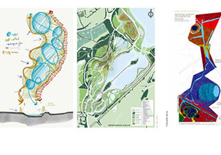Drawings and proposed sketches of future green areas