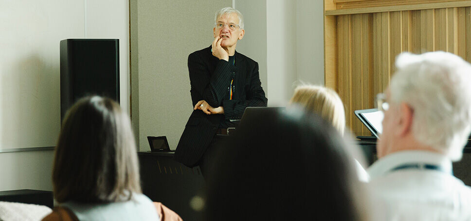 RBC Vice Principal (Acting), Stephen Simms in seminar