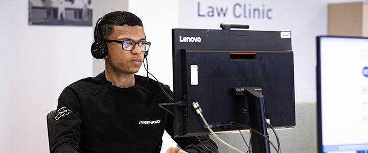 Law Clinic discussion with a student