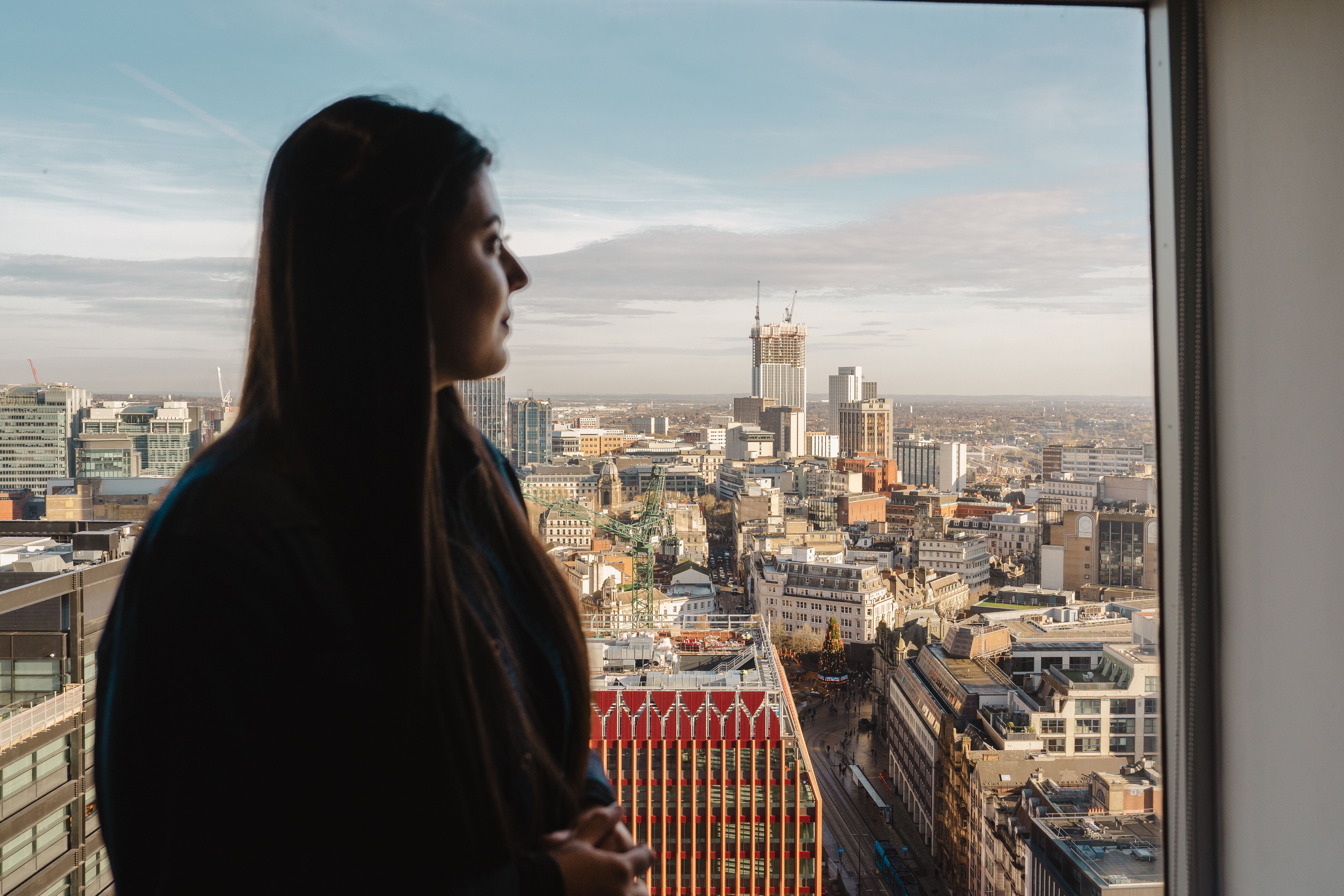 Student Silhouette Against Bham