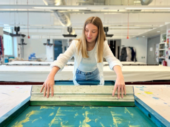 Sarah Mills, final year BA Textile Design student at BCU