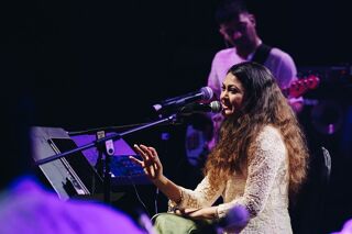 Priyanka Barve performing as part of Bollywood Classics film event