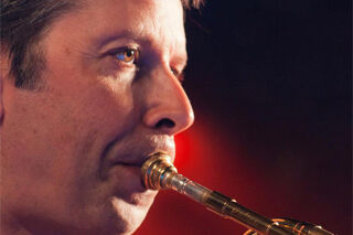 Shanti Paul Jayasinha playing trumpet