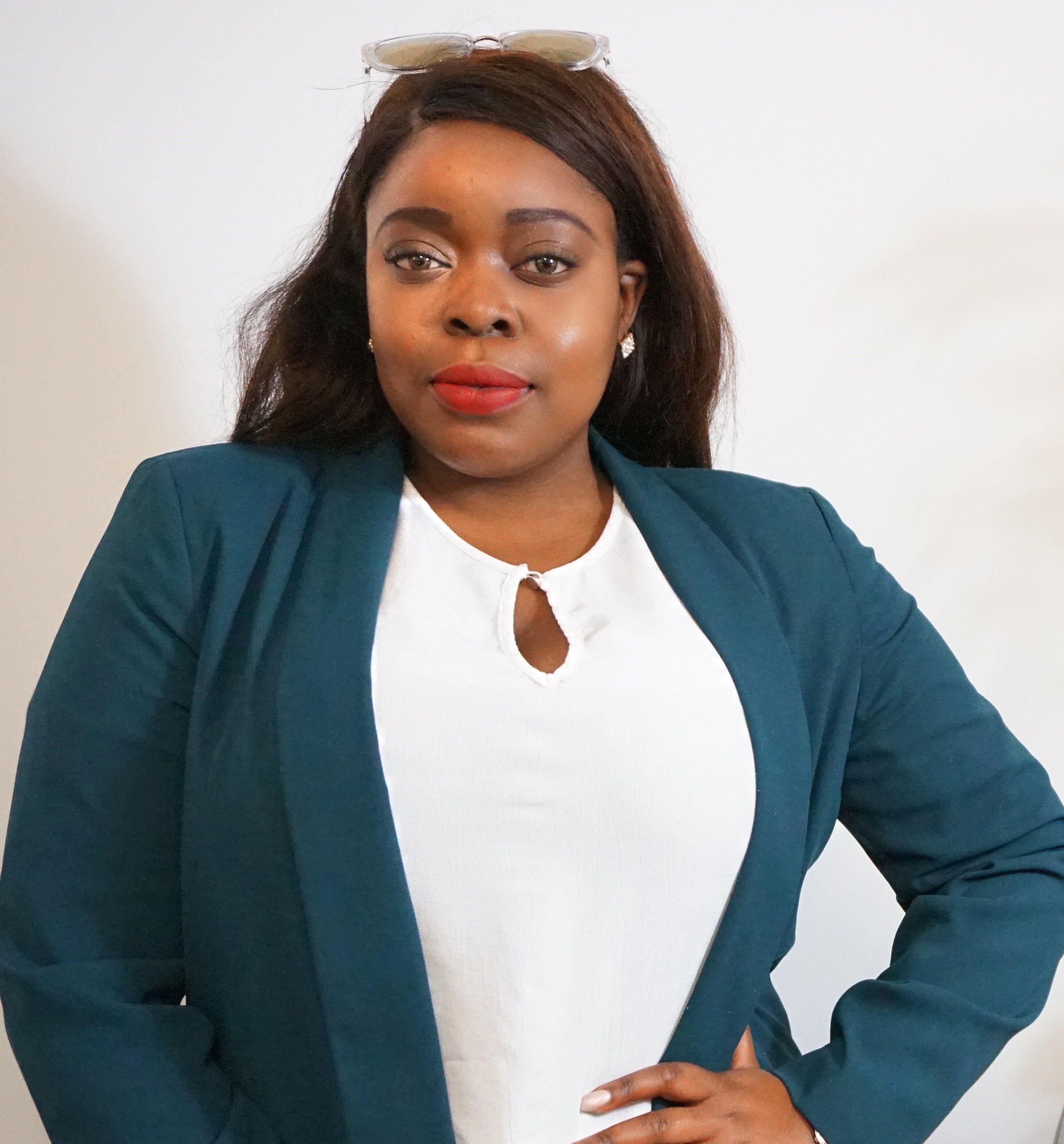 Sheila in blue blazer