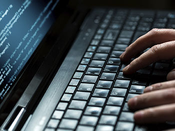 Person using a laptop
