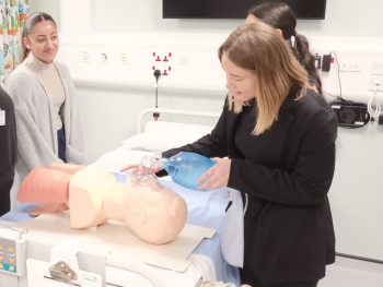Pupils from Shireland Biomedical University Technical College testing BCU equipment