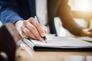 Signing legal papers