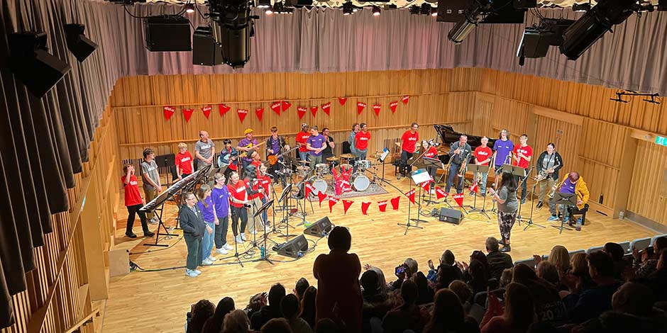 SoundLab students performing onstage