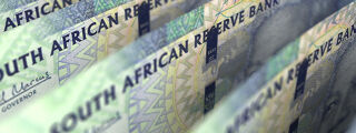South African money being printed.