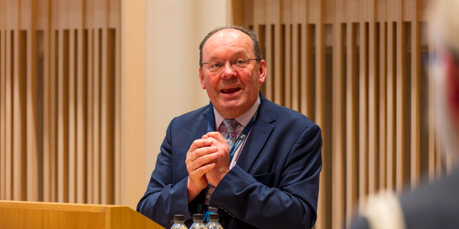 Principal Stephen Maddock speaking at the Conservatoire