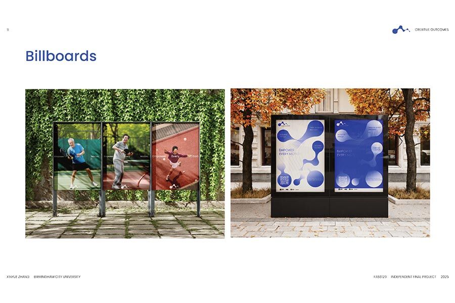 Student project showing street media for Empower Every Motion