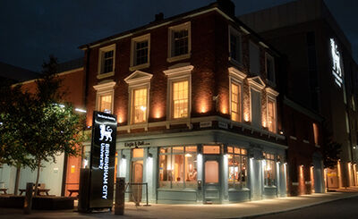 External shot of the Students' Union pub, the Eagle and Ball