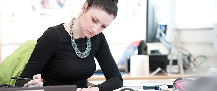 Student at work