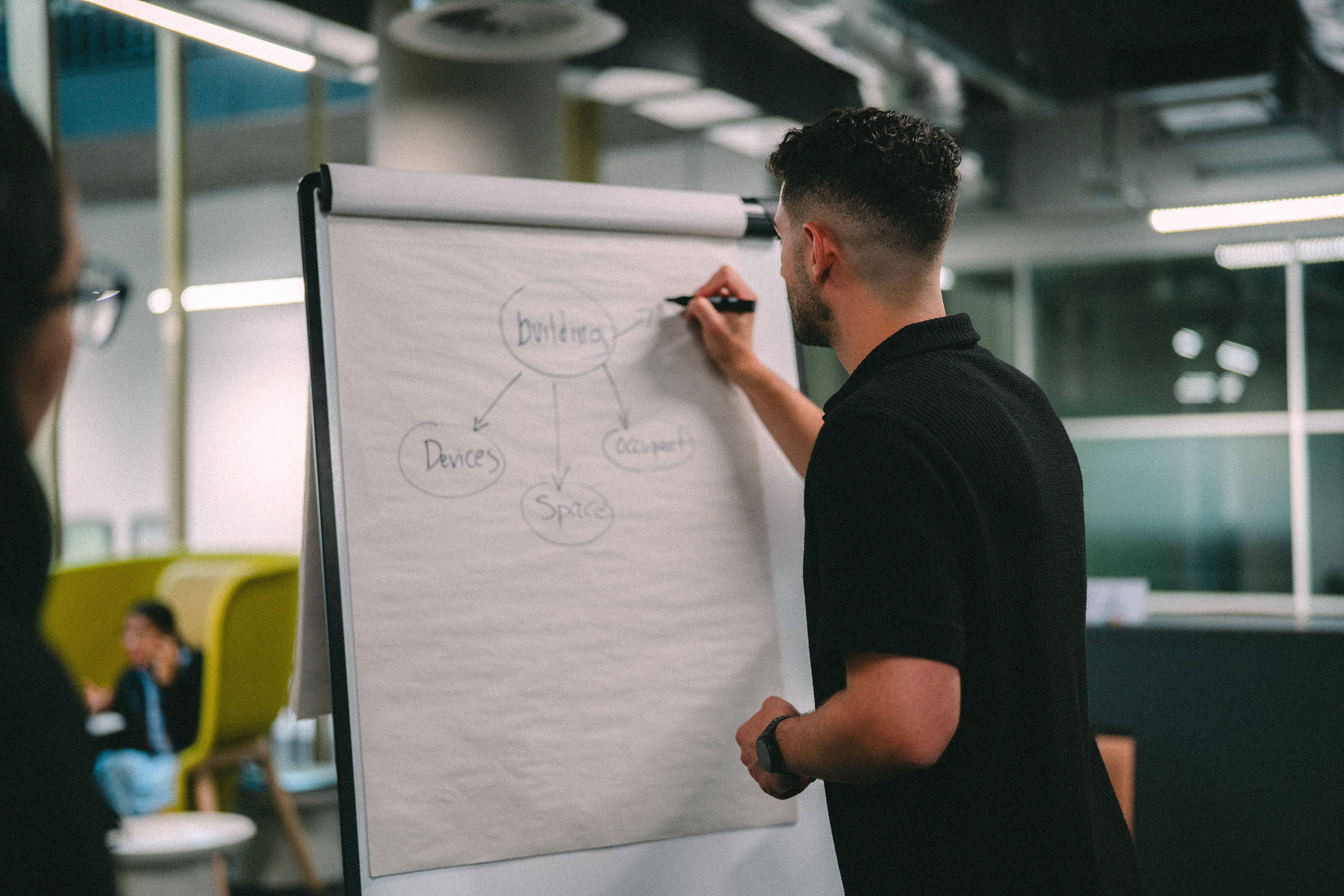 PhD students doing a presentation