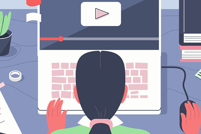 Image of a student doing some online training