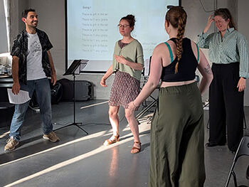 Infinite Opera leading an opera-making workshop at Grand Union in May at Digbeth First Friday