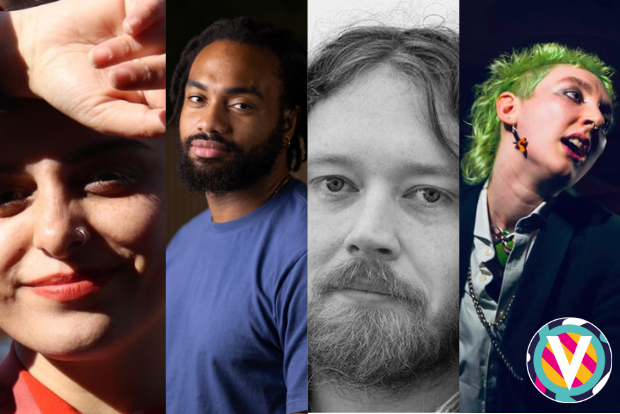 Montage of poets, Nafeesa Hamid, Ty'rone Haughton, Bradley Taylor and ML Walsh